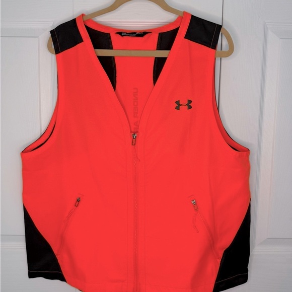 Under Armour Orange and Black High Visibility Vest. Biking, walking, jogging LG - Picture 1 of 4
